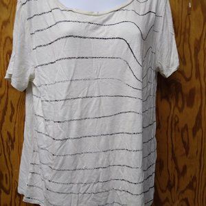 Rag and Bone T shirt Women Large Short Sleeve Stripe.